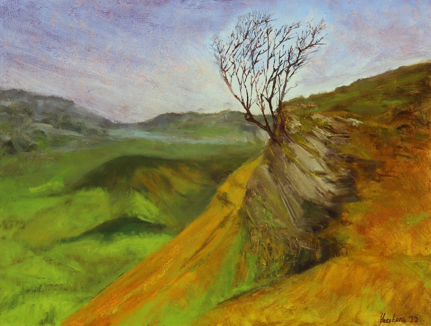 Catbell's lake district. Original oil painting landscape one of a kind handmade impressionism 12 x 16 " artwork Egidius Heerkens
