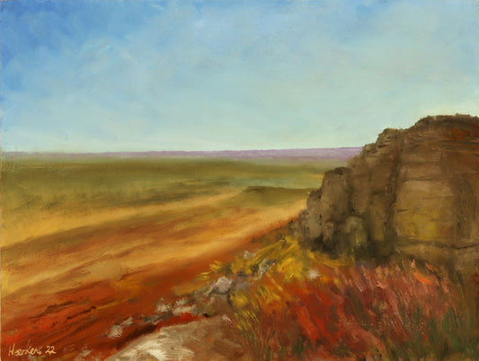 Higger Tor Sheffield. Peak District National Park. Original Handmade oil painting art 9 x 12 inches.