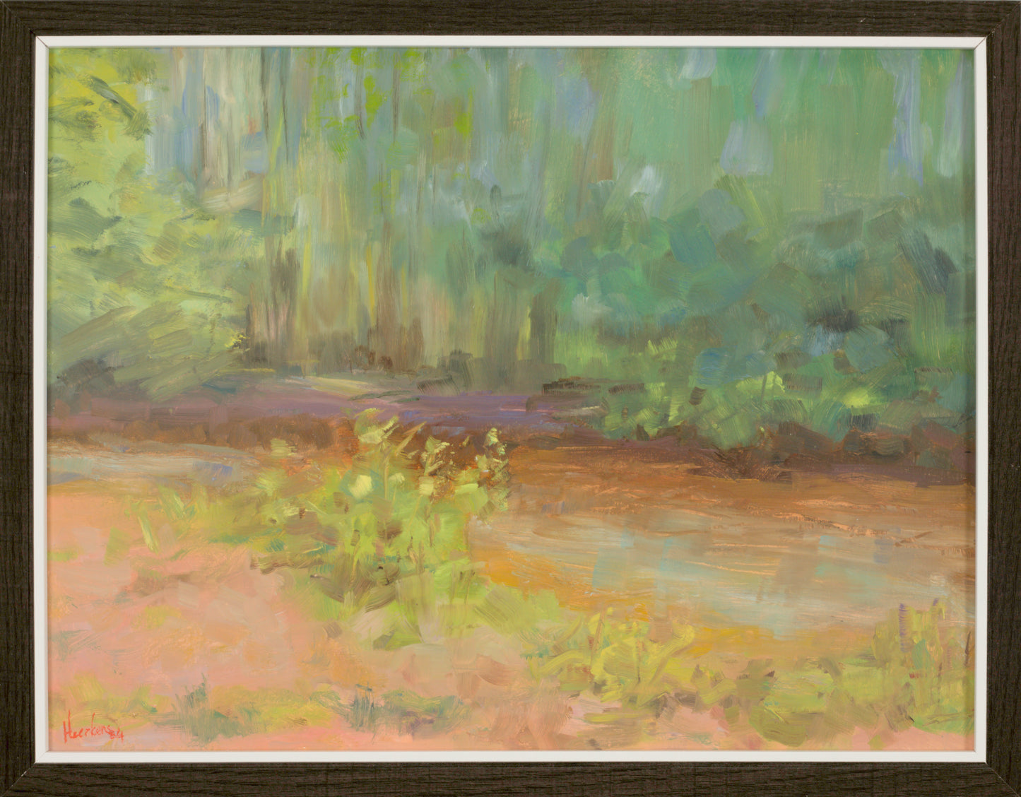 River Yarrow country park Chorley original landscape oil painting. Plein air 9 x 12 " impressionist artwork.